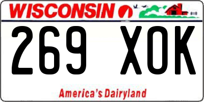 WI license plate 269XOK