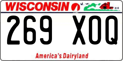 WI license plate 269XOQ