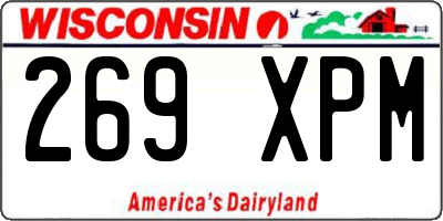 WI license plate 269XPM