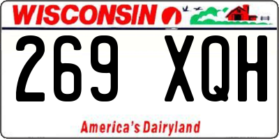 WI license plate 269XQH