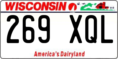 WI license plate 269XQL