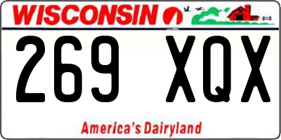 WI license plate 269XQX