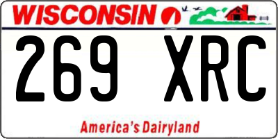 WI license plate 269XRC