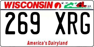 WI license plate 269XRG