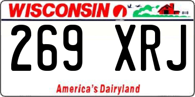 WI license plate 269XRJ