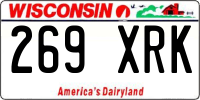 WI license plate 269XRK