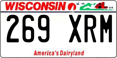 WI license plate 269XRM