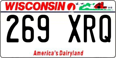 WI license plate 269XRQ