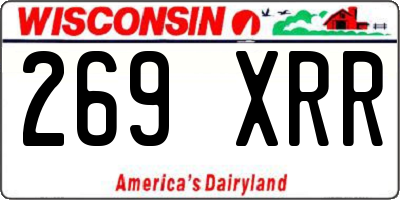 WI license plate 269XRR