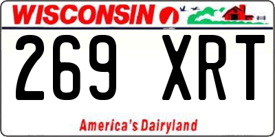 WI license plate 269XRT