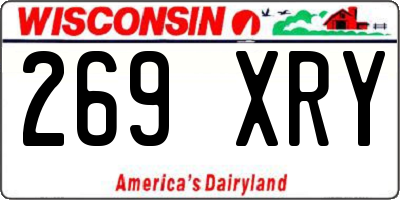 WI license plate 269XRY