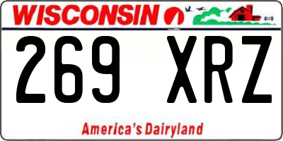 WI license plate 269XRZ