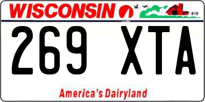 WI license plate 269XTA