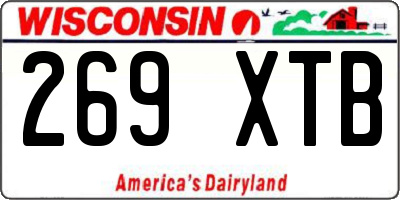 WI license plate 269XTB