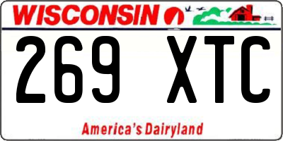WI license plate 269XTC