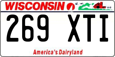 WI license plate 269XTI
