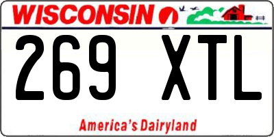 WI license plate 269XTL