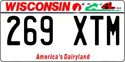WI license plate 269XTM