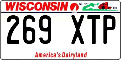 WI license plate 269XTP