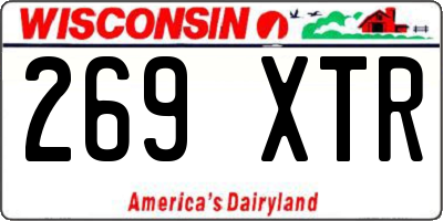 WI license plate 269XTR