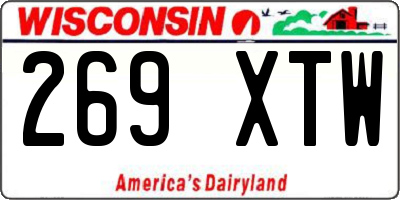 WI license plate 269XTW