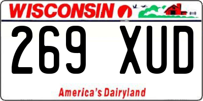 WI license plate 269XUD