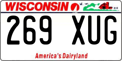 WI license plate 269XUG