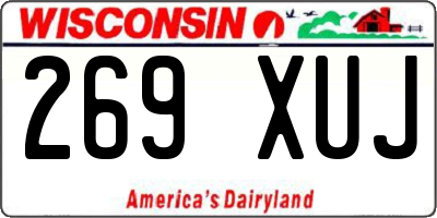 WI license plate 269XUJ