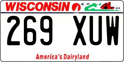WI license plate 269XUW