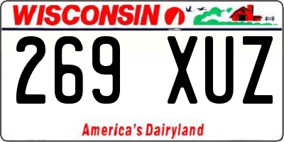 WI license plate 269XUZ