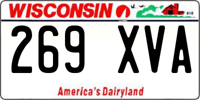 WI license plate 269XVA