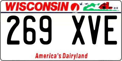 WI license plate 269XVE