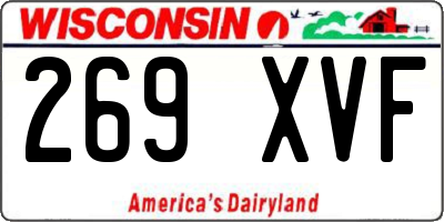 WI license plate 269XVF