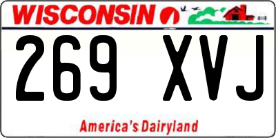 WI license plate 269XVJ