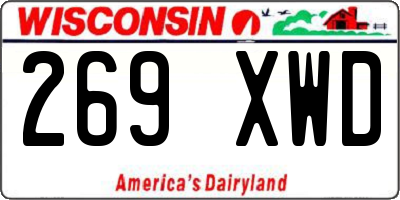 WI license plate 269XWD