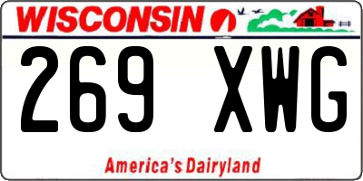 WI license plate 269XWG