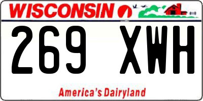 WI license plate 269XWH