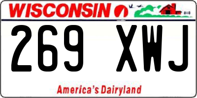 WI license plate 269XWJ