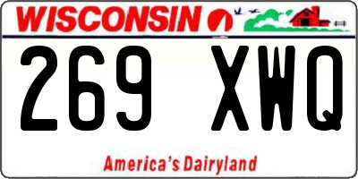 WI license plate 269XWQ