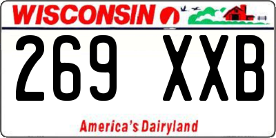 WI license plate 269XXB