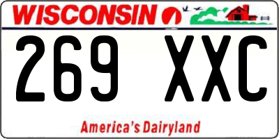WI license plate 269XXC