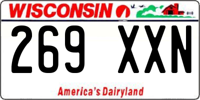 WI license plate 269XXN