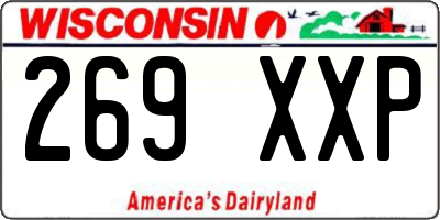 WI license plate 269XXP