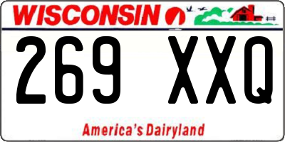WI license plate 269XXQ