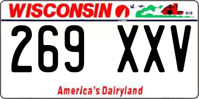 WI license plate 269XXV