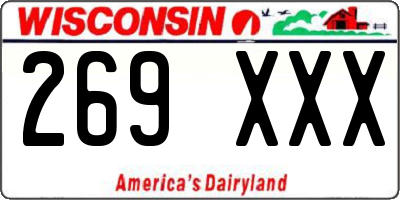 WI license plate 269XXX