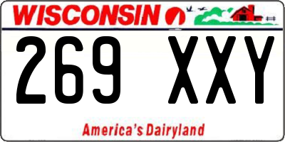 WI license plate 269XXY