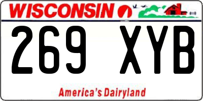 WI license plate 269XYB