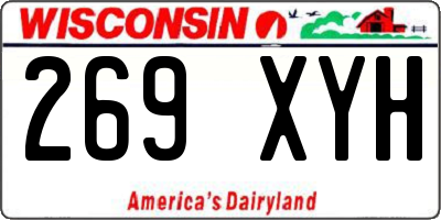 WI license plate 269XYH
