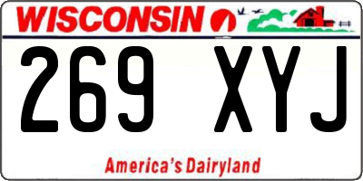 WI license plate 269XYJ